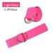 1pc Women Figure Fitness Bands Multi-Colors Waist Leg Resistance Yoga Stretch Strap Gym Rope Yoga Belts D-Ring Belt LIGHT ROSE 3.8X183CM 1PC