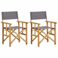 Anself Director s Chairs Camping Chairs 2 pcs Solid Acacia Wood