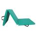 Three Fold Folding Thick Exercise Mat Yoga Mat Durable Protective Flooring Unisex Yoga Pad Gym for Yoga Fitness Outdoor Indoor Workout Mma Green PU Leather