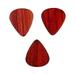 3pcs Rosewood Guitar Pick Bass Guitar Plectrum Ukulele Guitar Picks Accessories LA15 (Red)