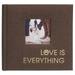 Malden International Designs 1 Up 4x6 Love is everything Brown Pet Fabric Photo Album With Memo Writ