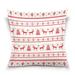 Christmas Tree Stripes Reindeer Square Throw Pillow Covers Couch Decorative Pillow Cases Outdoor Sofa Cushion Cover Modern Decor for Bed Living Room 20 x 20