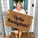 Yubnlvae Carpet Hello Summer Doormat Summer Door Mat Outdoor Doormat Front Door Mat Personalized Doormat Closing Ceremonys Beach Decoration Cute Doormat