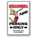 Volleyball Player Novelty Sign | Indoor/Outdoor | Funny Home DÃ©cor for Garages Living Rooms Bedroom Offices | SignMission Sport Team Beach Coach Volley Ball Player Game Sign Wall Plaque Decoration
