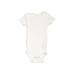 Gerber Short Sleeve Onesie: White Print Bottoms - Size 24 Month
