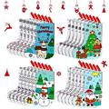 Toulite 24 Pcs DIY Christmas Stocking Crafts Christmas Stocking Kit Color Your Own Christmas Stockings for Kids and Adults Family Friends Holiday Decoration Santa Claus Snowman Reindeer