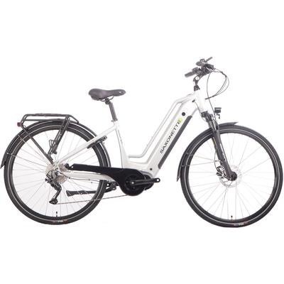 E-Bike SAXONETTE "Quantum Sport" Gr. 50, silber (silberfarben), E-Bikes, 50cm, 28 Zoll (71,12cm), Pedelec, Elektrofahrrad für Damen u. Herren