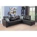 Black Sectional - Red Barrel Studio® Lela 97.2" Wide Faux Leather Right Hand Facing Sofa & Chaise Faux Leather | 32.3 H x 97.2 W x 69.3 D in | Wayfair