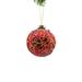 The Holiday Aisle® Gabreial Glass Floral Ball Ornament Glass in Red | 4 H x 4 W x 4 D in | Wayfair 4018358A3D094D3CA83BDEE9656DE036