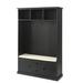 Wildon Home® Ariely Hall Tree 47.2" Wide w/ Bench & Shoe Storage Wood in Black | 70.9 H x 47.2 W x 15.7 D in | Wayfair