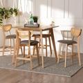 Wade Logan® Brynja Square 35.4" L x 35.4" W Dining Set Wood in Brown | 36 H x 35.4 W x 35.4 D in | Wayfair 276FDEEEC3E0462998D29B5BDBE02A9C