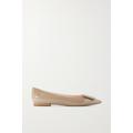 Roger Vivier - Gommettine Patent-leather Point-toe Flats - Taupe