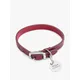 Treat Republic Personalise Leather Dog Collar, Red
