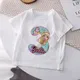 Barbies Children T-Shirt Kawaii Number 1-9 Anime Cartoons Kid Boy Girl Tee Shirts Fashion Beautiful