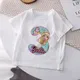 Barbies Kinder T-Shirt Kawaii Nummer 1-9 Anime Cartoons Kind Junge Mädchen T-Shirts Mode schöne