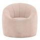 Fauteuil moderne en tissu bouclé beige