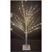 5' Pre-Lit Medium Birch Artificial Christmas Tree, Warm White LED Lights - 5 Foot