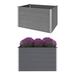 vidaXL Raised Garden Bed Raised Flower Bed with Open Bottom Plant Box Gray WPC