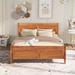 Enhance Bedroom's Beauty with a Classic Oak Finish Wood Platform Bed - A Lasting Investment in Comfort and Style