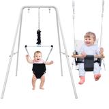 2 in 1 Baby Jumper and Toddler Swing Set with Stand Bouncers for Infant - N/A