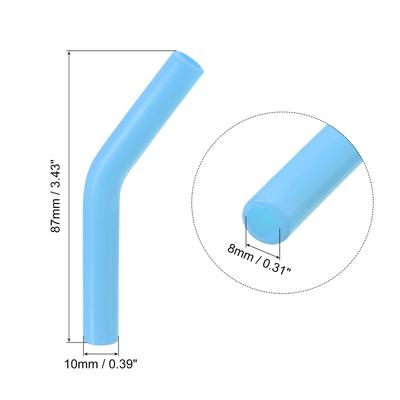 12pcs Silicone Straw Elbows Tip Fit for 6mm/0.24" OD Straws