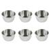 NUOLUX 6PCS Stainless Steel Sauce Cups Reusable Tomato Sauce Container Dipping Bowl for Restaurant Home