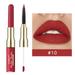 TUTUnaumb 2 IN 1 Lip Liner & Liquid Lipstick Red Lip Liner And Lipstick Lip Stain Crayon Gift For Women Long Lasting 24 Hour Matte Color Stay Lipstick Gloss With Lip 5ml Holiday Gifts Finder-J