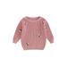 Arvbitana Newborn Baby Boy Girl Casual Sweater Bee Pattern Jacquard Long Sleeve Pullover Knitwear Infant Toddler Warm Sweatshirt Fall Winter Clothes 0-24 Months