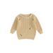 Arvbitana Newborn Baby Boy Girl Casual Sweater Bee Pattern Jacquard Long Sleeve Pullover Knitwear Infant Toddler Warm Sweatshirt Fall Winter Clothes 0-24 Months