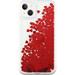 IPhone 14 6.1 Liquid Floating Case Quicksand Flowing Bling Glitter Sparkle Luxury Pretty TPU Bumper Heavy Duty Cute Love Heart Shockproof Case for Apple iPhone 14 6.1 inch 2022 (Red)