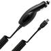 For Sony Ericsson Xperia X10 Rapid Micro USB Car Power Charger - 3 feet Coiled Cord Black