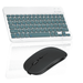 Rechargeable Bluetooth Keyboard and Mouse Combo Ultra Slim Keyboard and Mouse for Apple MacBook Pro MGXA2LL/A Laptop and All Bluetooth Enabled Mac/Tablet/iPad/PC/Laptop -Pine Green with Black Mouse