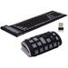 OUSITAID 2.4G Wireless Keyboard Waterproof Folding Silicone107-Key Mute Gaming Keyboard with USB Receiver for Notebook Desktop Laptops PC