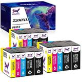 PGI-2200XL PGI 2200 XL Pigment Ink Cartridges Compatible Replacement for Canon PGI-2200 PGI 2200XL for Maxify MB5320 MB5420 MB5120 MB5020 iB4020 iB4120 (6BK 3C 3M 3Y) 15 Pack