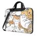 ZNDUO Cartoon Woman and Cats Pattern Laptop Bag 14 inch Business Casual Durable Laptop Backpack