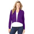 Plus Size Women's Long-Sleeve Cardigan by Woman Within in Radiant Purple (Size L)