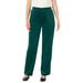 Plus Size Women's Wide-Leg Velour Pant by Woman Within in Emerald Green (Size 3X)