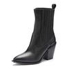 Cowboy Boots LASCANA, Damen, Gr. 38, schwarz, Obermaterial: 100% Lederimitat. Futter: 100% Textilmaterial. Decksohle: 100% Lederimitat. Laufsohle: 100% Synthetik, unifarben, modisch, Schuhe Cowboyboots Schlupfboots Cowboy-Stiefelette Stiefelette,...