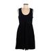 Elle Casual Dress - A-Line: Black Solid Dresses - Women's Size Medium