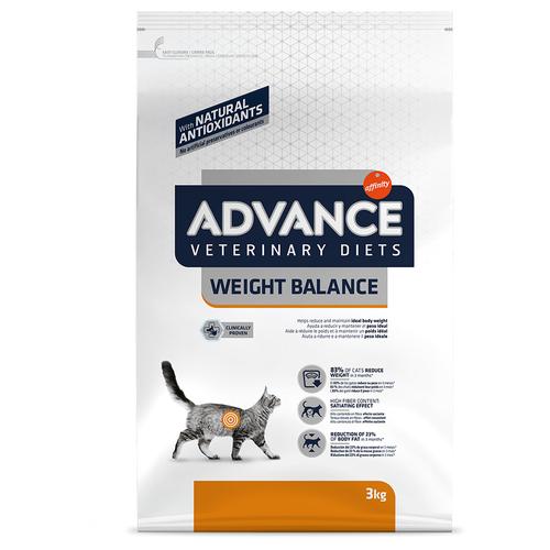 2x 3kg Veterinary Diets Weight Balance Advance Katzenfutter trocken