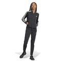 adidas Damen W 3S TR TS Tracksuit, Top:Black/White Bottom:Black/White, L Kurz