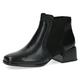 CAPRICE Damen Stiefeletten mit Absatz aus Leder Kleiner Absatz Weite G, Schwarz (Black Comb), 41 EU