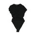 Shein Bodysuit: Black Print Tops - Women's Size Small