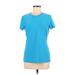 Under Armour Active T-Shirt: Blue Solid Activewear - Women's Size Medium