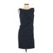 Allen B. by Allen Schwartz Casual Dress - Sheath: Blue Print Dresses - Women's Size 6