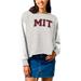 Women's League Collegiate Wear Gray MIT Engineers Reverse Fleece Cropped Pullover Sweatshirt