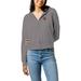 Women's League Collegiate Wear Gray Northeastern Huskies All Day Midi Full-Zip Cropped Hoodie