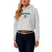 Women's League Collegiate Wear Ash Dartmouth Big Green 1636 Cropped Pullover Hoodie