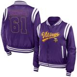 Women's WEAR by Erin Andrews Purple Minnesota Vikings Bomber Full-Zip Jacket