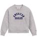 Women's League Collegiate Wear Ash American University Eagles 1636 Boxy Pullover Sweatshirt